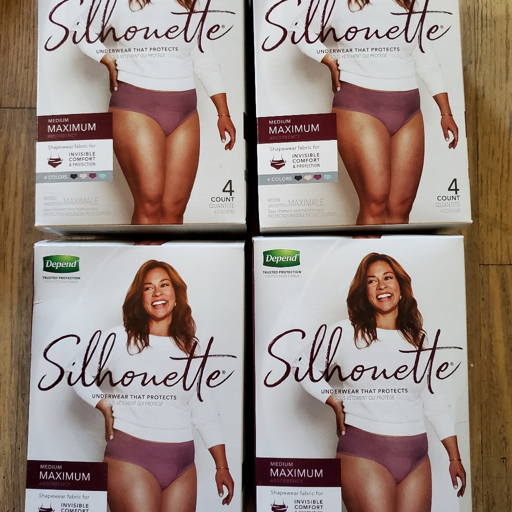 3 Boxes Women's Depend Silhouette Underwear